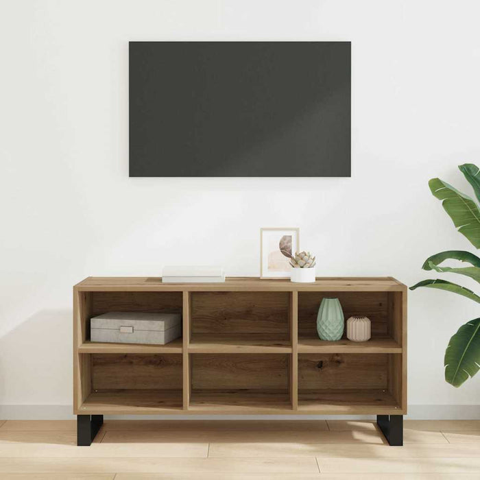 Cabinet TV Stejar Artizanal 103,5 x 30 x 50 cm Lemn compozit - WALTI WALTI