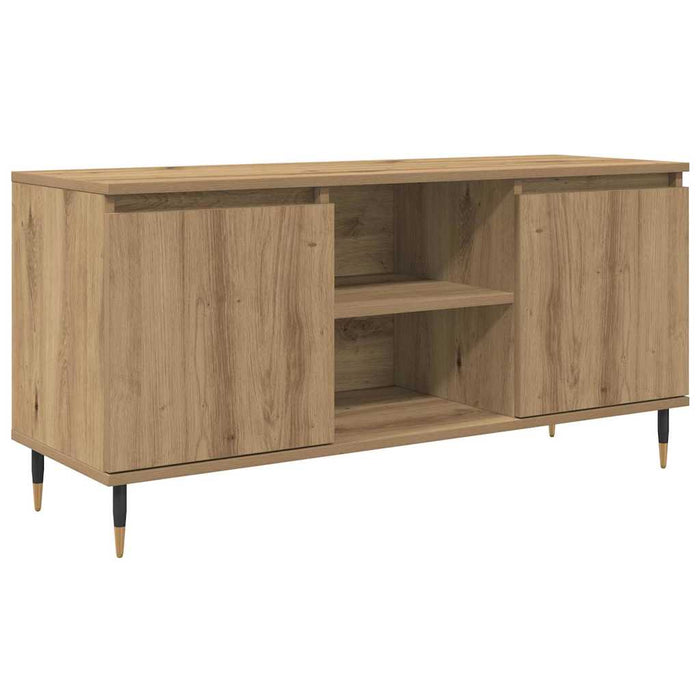 Cabinet TV Stejar Artizanal 104 x 35 x 50 cm Lemn compozit - WALTI WALTI