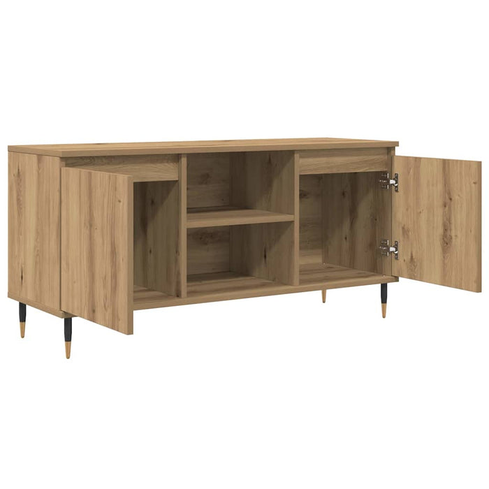 Cabinet TV Stejar Artizanal 104 x 35 x 50 cm Lemn compozit - WALTI WALTI