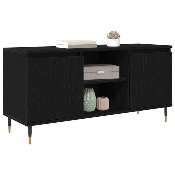 Cabinet TV Stejar Negru 104 x 35 x 50 cm Lemn compozit - WALTI WALTI