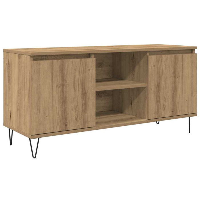 Cabinet TV Stejar Artizanal 104 x 35 x 50 cm Lemn compozit - WALTI WALTI