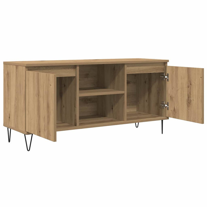 Cabinet TV Stejar Artizanal 104 x 35 x 50 cm Lemn compozit - WALTI WALTI