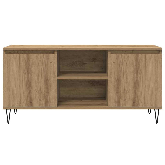 Cabinet TV Stejar Artizanal 104 x 35 x 50 cm Lemn compozit - WALTI WALTI