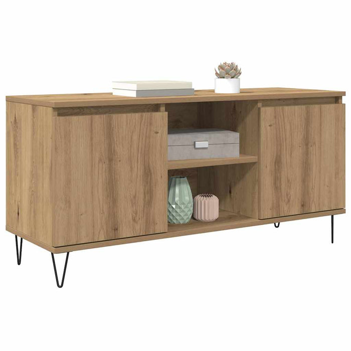 Cabinet TV Stejar Artizanal 104 x 35 x 50 cm Lemn compozit - WALTI WALTI
