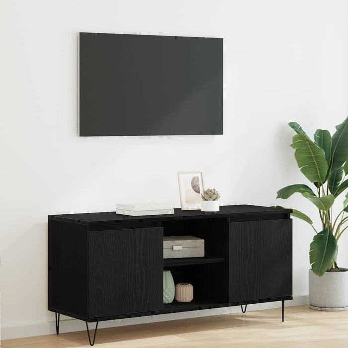 Cabinet TV Stejar Negru 104 x 35 x 50 cm Lemn compozit - WALTI WALTI