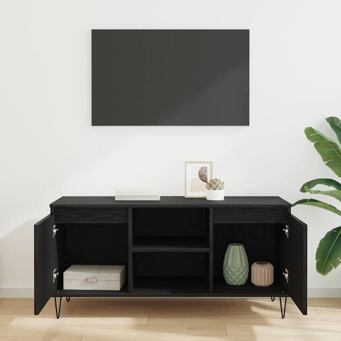 Cabinet TV Stejar Negru 104 x 35 x 50 cm Lemn compozit - WALTI WALTI
