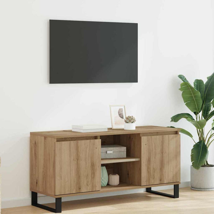 Cabinet TV Stejar Artizanal 104 x 35 x 50 cm Lemn compozit - WALTI WALTI