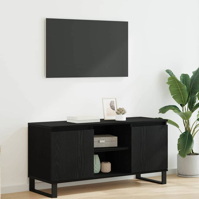 Cabinet TV Stejar Negru 104 x 35 x 50 cm Lemn compozit - WALTI WALTI
