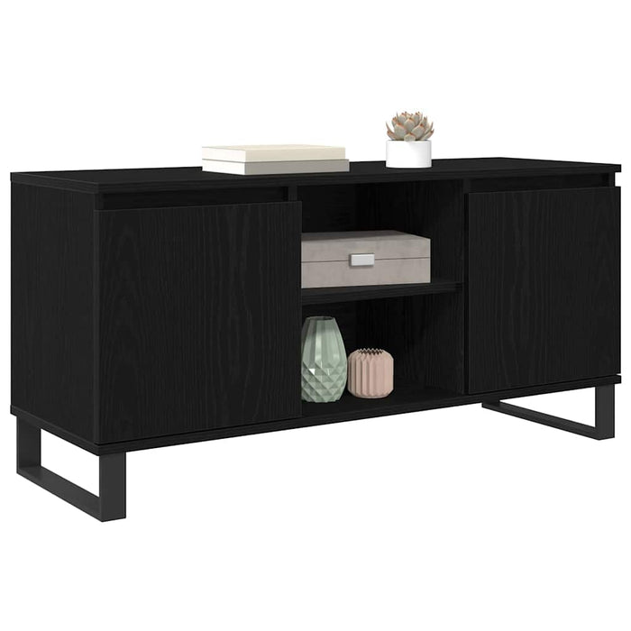 Cabinet TV Stejar Negru 104 x 35 x 50 cm Lemn compozit - WALTI WALTI