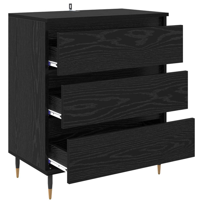 Bufet cu sertar Stejar Negru 60 x 35 x 70 cm Lemn compozit - WALTI WALTI