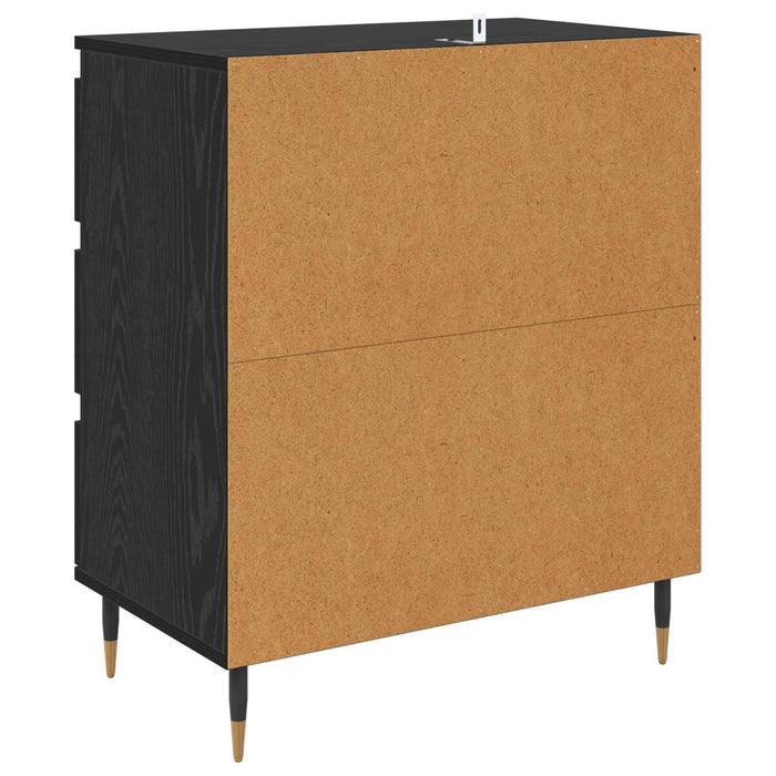 Bufet cu sertar Stejar Negru 60 x 35 x 70 cm Lemn compozit - WALTI WALTI