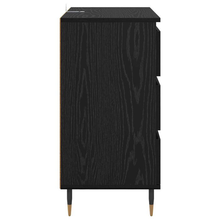 Bufet cu sertar Stejar Negru 60 x 35 x 70 cm Lemn compozit - WALTI WALTI