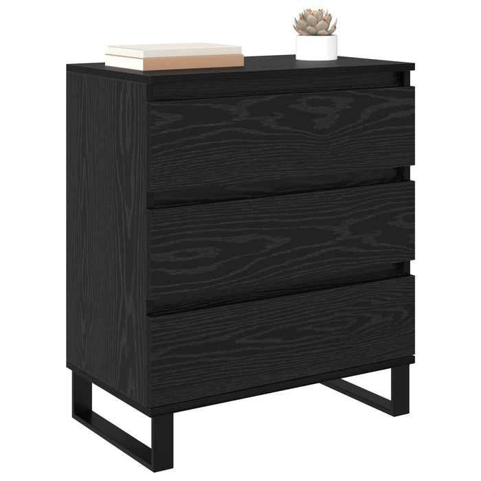 Bufet cu sertar Stejar Negru 60 x 35 x 70 cm Lemn compozit - WALTI WALTI