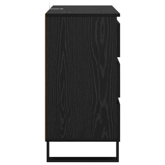 Bufet cu sertar Stejar Negru 60 x 35 x 70 cm Lemn compozit - WALTI WALTI