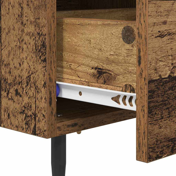 Dulap de noapte cu sertar 2 pcs Lemn vechi 40 x 35 x 47,5 cm - WALTI WALTI