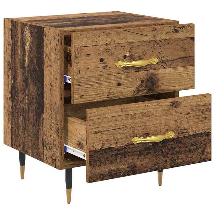 Dulap de noapte cu sertar 2 pcs Lemn vechi 40 x 35 x 47,5 cm - WALTI WALTI