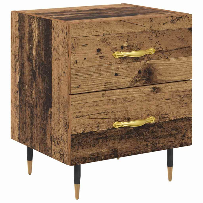 Dulap de noapte cu sertar 2 pcs Lemn vechi 40 x 35 x 47,5 cm - WALTI WALTI