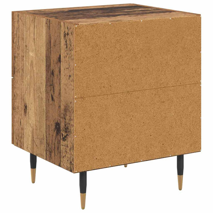 Dulap de noapte cu sertar 2 pcs Lemn vechi 40 x 35 x 47,5 cm - WALTI WALTI