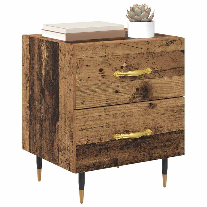 Dulap de noapte cu sertar 2 pcs Lemn vechi 40 x 35 x 47,5 cm - WALTI WALTI