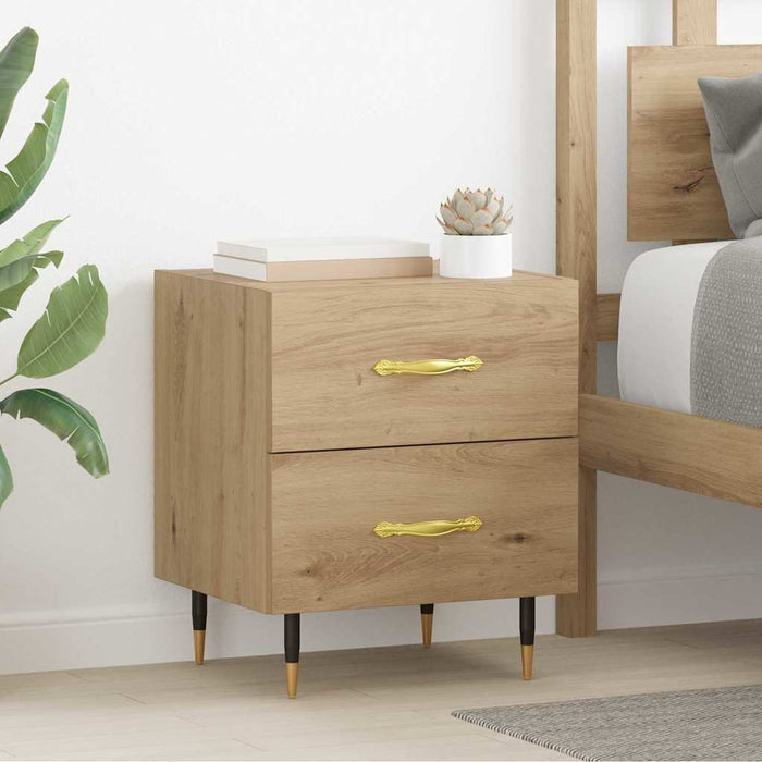 Dulap de noapte 2 pcs Stejar Artizanal 40 x 35 x 47,5 cm - WALTI WALTI