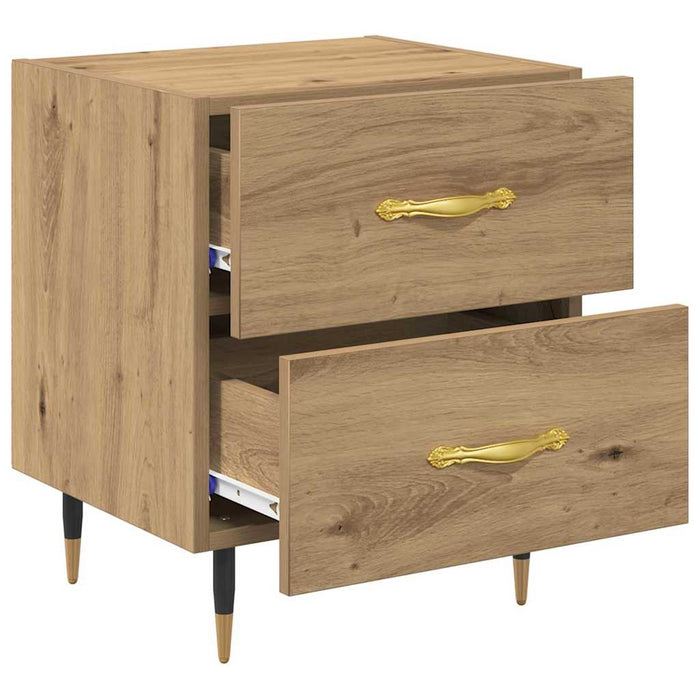Dulap de noapte 2 pcs Stejar Artizanal 40 x 35 x 47,5 cm - WALTI WALTI