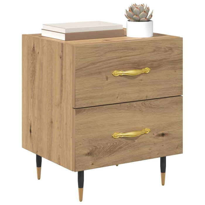 Dulap de noapte 2 pcs Stejar Artizanal 40 x 35 x 47,5 cm - WALTI WALTI