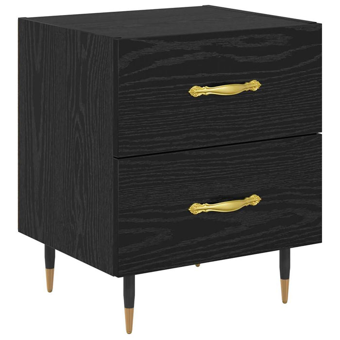 Dulap de noapte Stejar Negru 40 x 35 x 47,5 cm Lemn compozit - WALTI WALTI