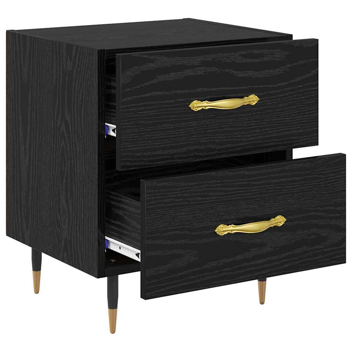 Dulap de noapte Stejar Negru 40 x 35 x 47,5 cm Lemn compozit - WALTI WALTI