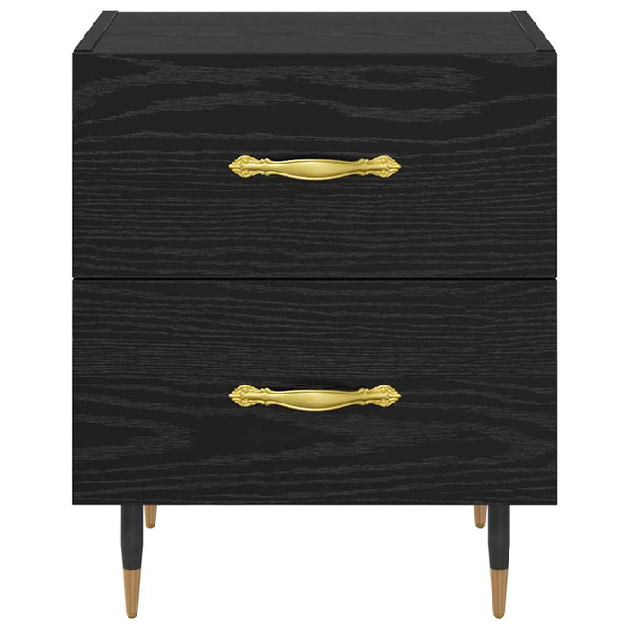 Dulap de noapte Stejar Negru 40 x 35 x 47,5 cm Lemn compozit - WALTI WALTI