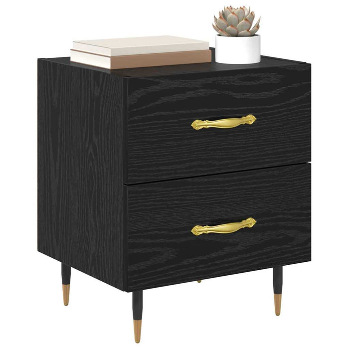 Dulap de noapte Stejar Negru 40 x 35 x 47,5 cm Lemn compozit - WALTI WALTI