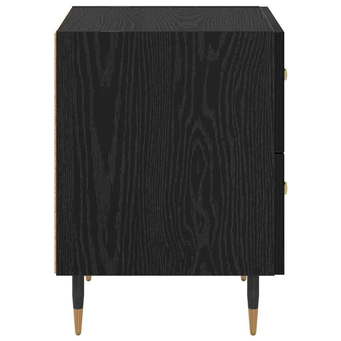 Dulap de noapte Stejar Negru 40 x 35 x 47,5 cm Lemn compozit - WALTI WALTI