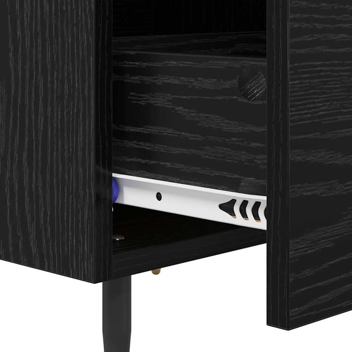 Dulap de noapte cu sertar 2 pcs Stejar Negru 40 x 35 x 47,5 cm - WALTI WALTI