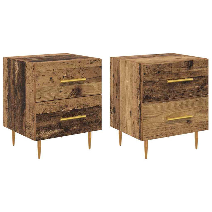 Dulap de noapte cu sertar 2 pcs Lemn Vechi 40 x 35 x 47,5 cm - WALTI WALTI