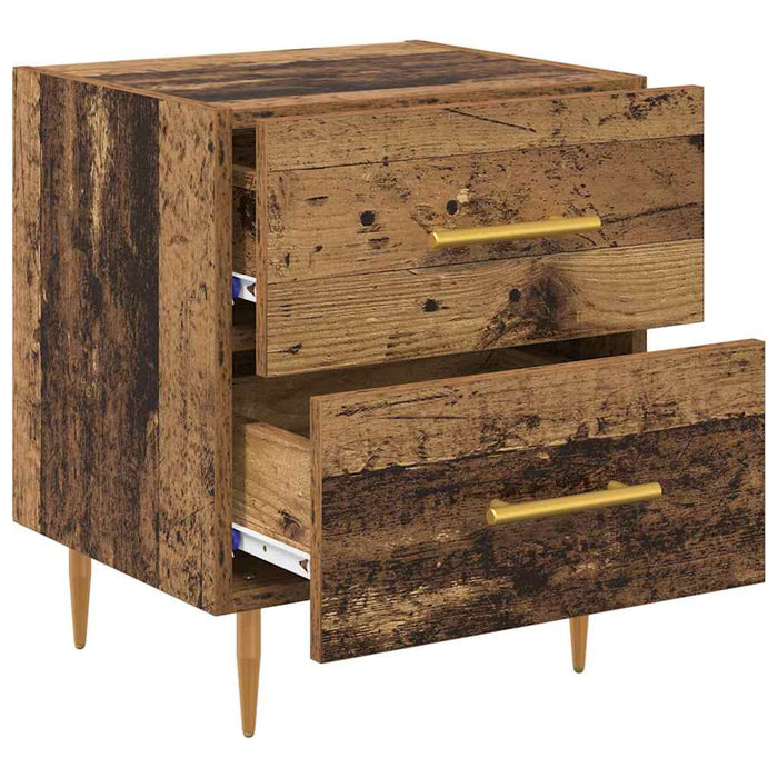 Dulap de noapte cu sertar 2 pcs Lemn Vechi 40 x 35 x 47,5 cm - WALTI WALTI