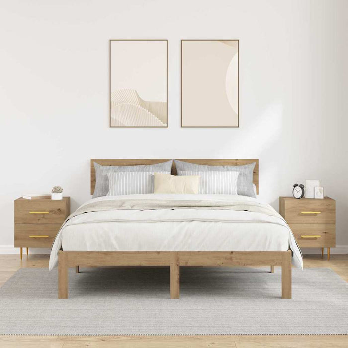 Dulap de noapte 2 pcs Stejar Artizanal 40 x 35 x 47,5 cm - WALTI WALTI