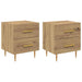 Dulap de noapte 2 pcs Stejar Artizanal 40 x 35 x 47,5 cm - WALTI WALTI