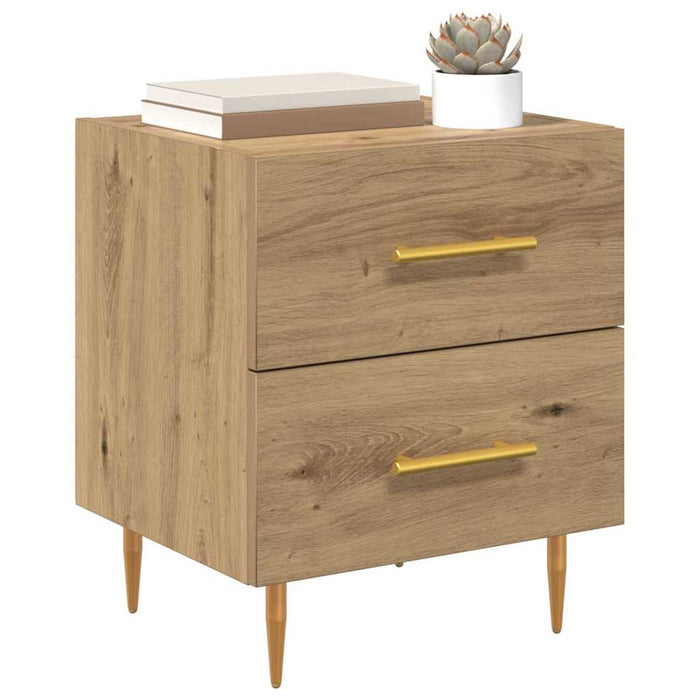 Dulap de noapte 2 pcs Stejar Artizanal 40 x 35 x 47,5 cm - WALTI WALTI
