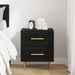 Dulap de noapte Stejar Negru 40 x 35 x 47,5 cm Lemn compozit - WALTI WALTI