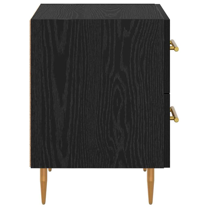 Dulap de noapte Stejar Negru 40 x 35 x 47,5 cm Lemn compozit - WALTI WALTI