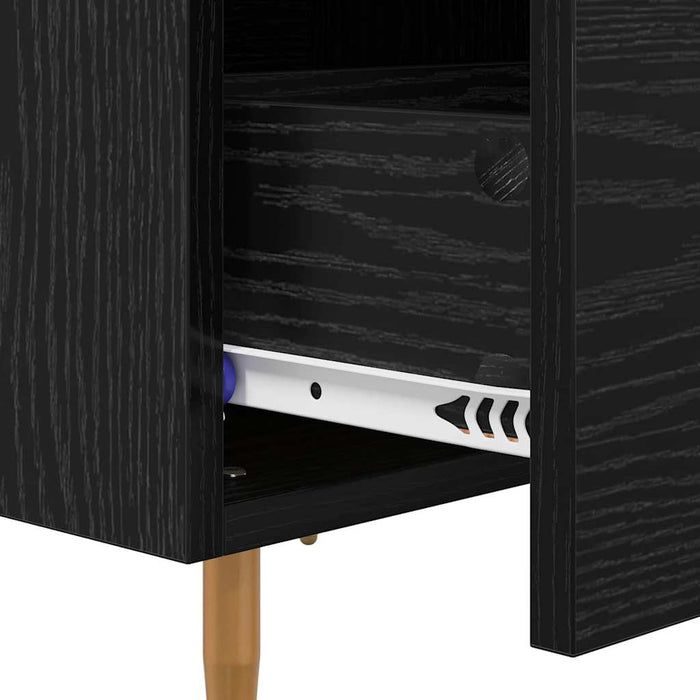 Dulap de noapte cu sertar 2 pcs Stejar Negru 40 x 35 x 47,5 cm - WALTI WALTI