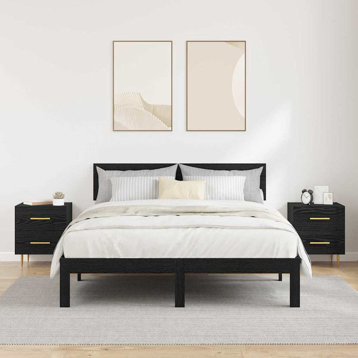 Dulap de noapte cu sertar 2 pcs Stejar Negru 40 x 35 x 47,5 cm - WALTI WALTI