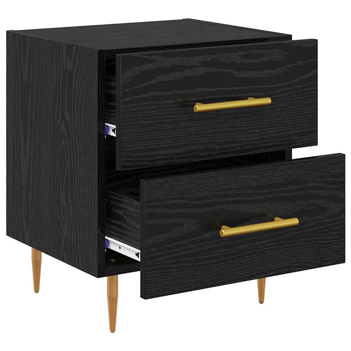 Dulap de noapte cu sertar 2 pcs Stejar Negru 40 x 35 x 47,5 cm - WALTI WALTI