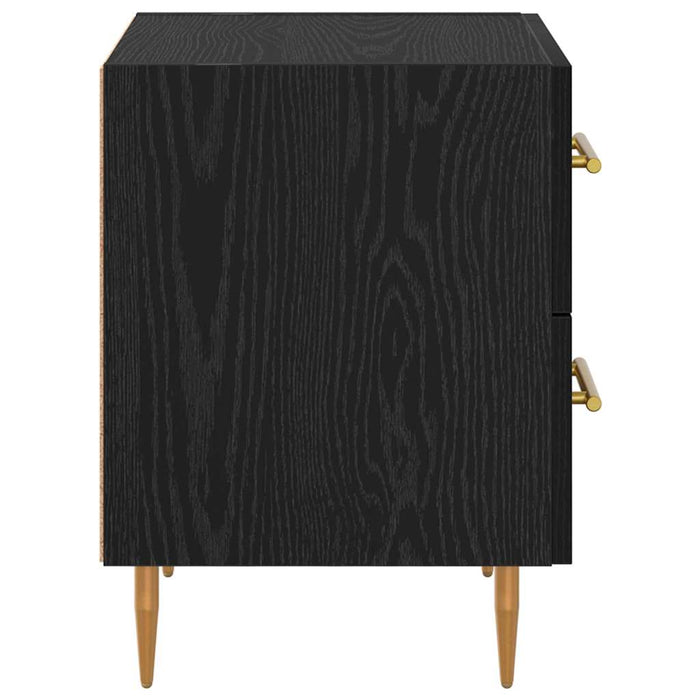Dulap de noapte cu sertar 2 pcs Stejar Negru 40 x 35 x 47,5 cm - WALTI WALTI