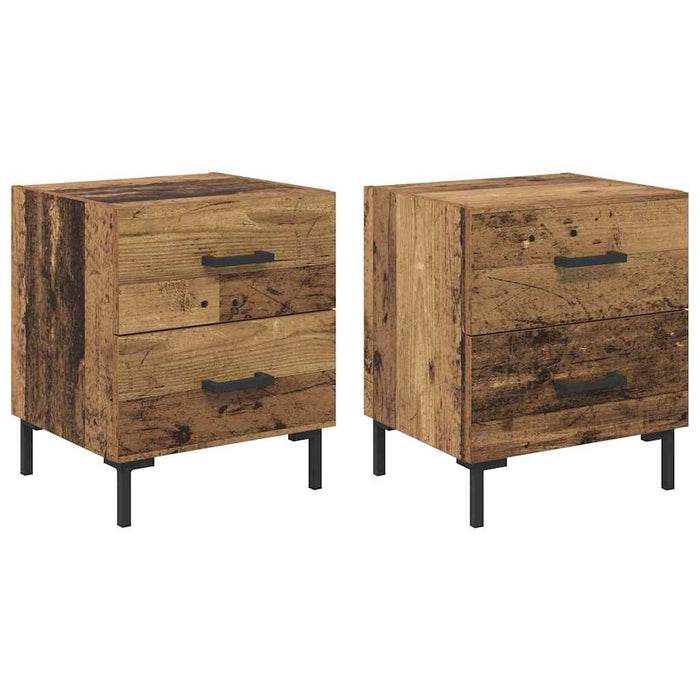 Dulap de noapte cu sertar 2 pcs Lemn vechi 40 x 35 x 47,5 cm - WALTI WALTI