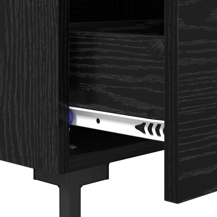 Dulap de noapte Stejar Negru 40 x 35 x 47,5 cm Lemn compozit - WALTI WALTI