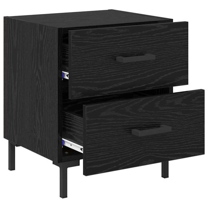Dulap de noapte cu sertar 2 pcs Stejar Negru 40 x 35 x 47,5 cm - WALTI WALTI