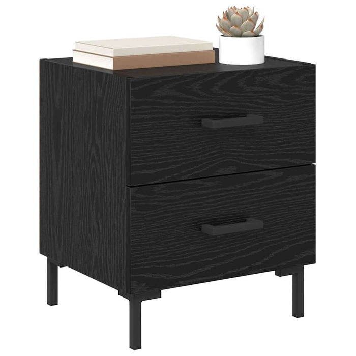 Dulap de noapte cu sertar 2 pcs Stejar Negru 40 x 35 x 47,5 cm - WALTI WALTI