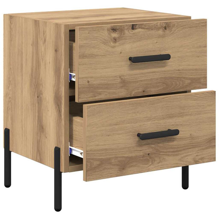 Dulap de noapte 2 pcs Stejar Artizanal 40 x 35 x 47,5 cm - WALTI WALTI