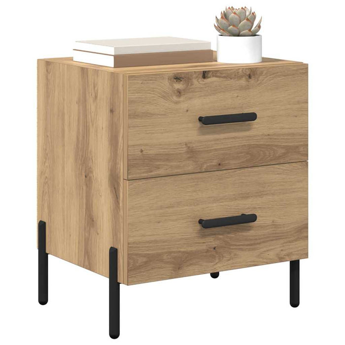 Dulap de noapte 2 pcs Stejar Artizanal 40 x 35 x 47,5 cm - WALTI WALTI