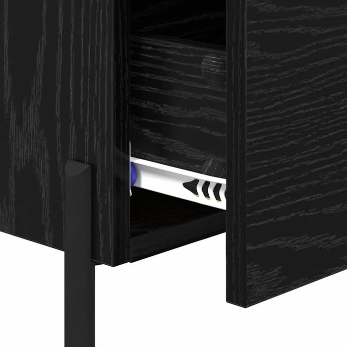 Dulap de noapte Stejar Negru 40 x 35 x 47,5 cm Lemn compozit - WALTI WALTI